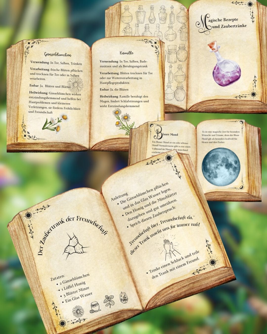 Blick ins Buch – Teil 1, offene Buchseiten