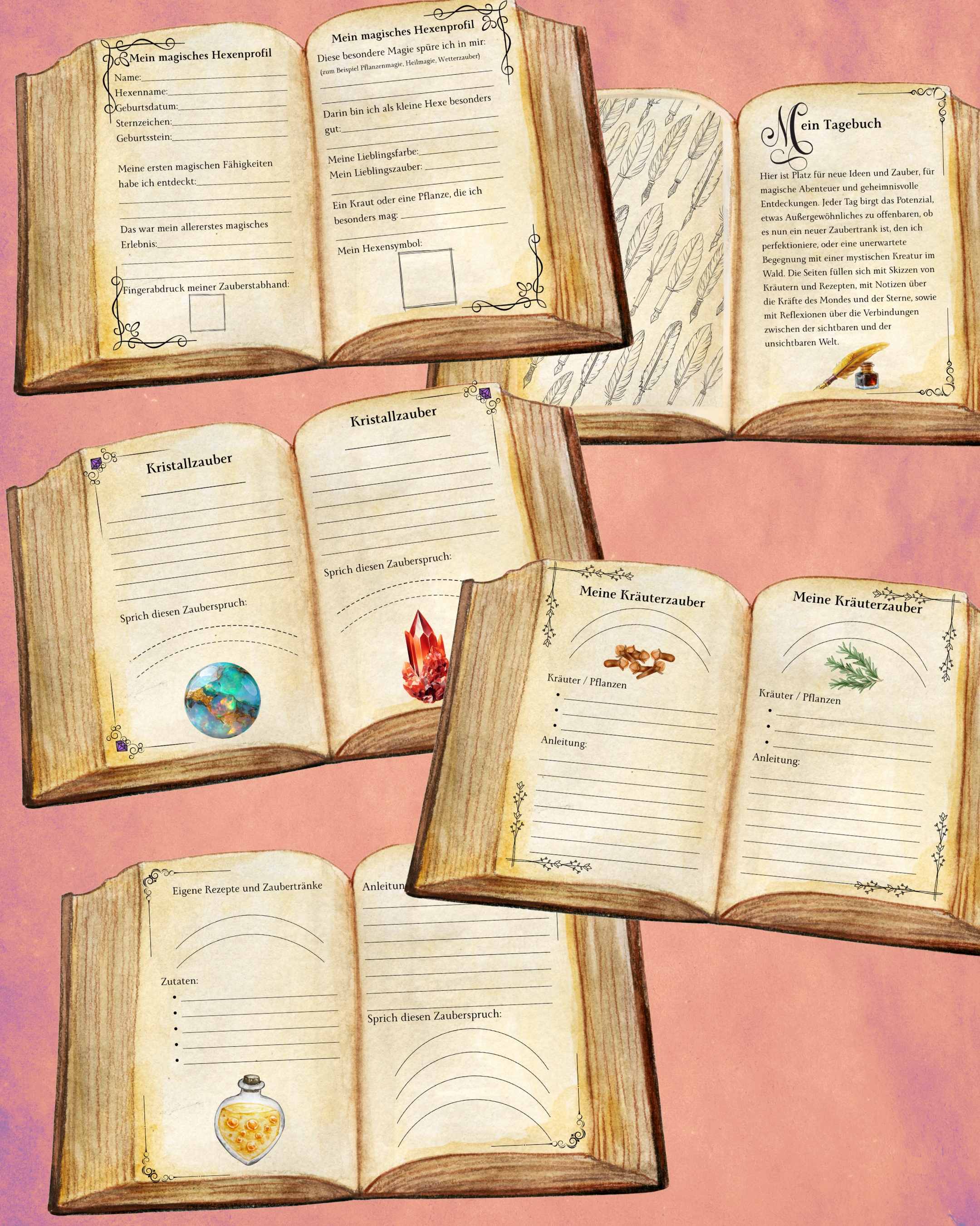 Blick ins Buch – Hexenbuch Tagebuch