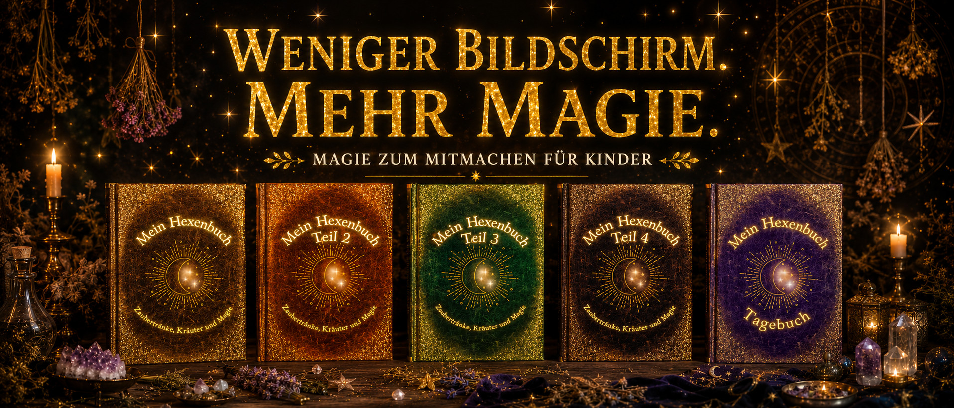 Mein Hexenbuch Reihe: Weniger Bildschirm. Mehr Magie.