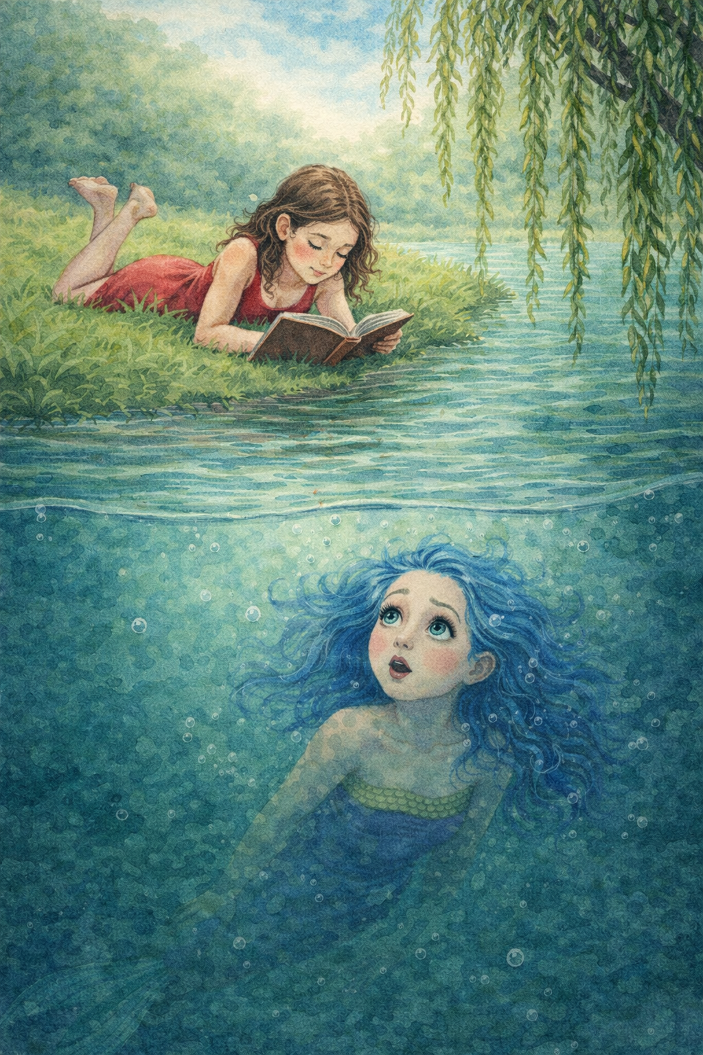 Sophia und Lorelei am See